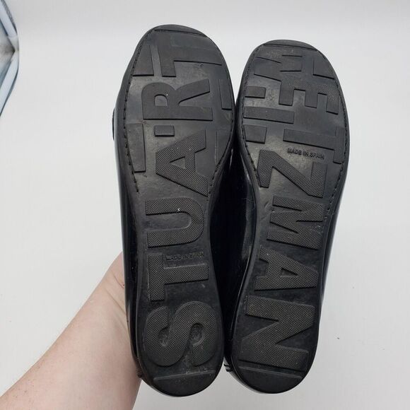 Stuart Weitzman Shoes Womens Size 8 Black Leopard Tassel Loafers Made in Spain - Picture 7 of 12